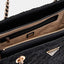 Bolso Shopper Giully Acolchada Tweed Negra - Guess