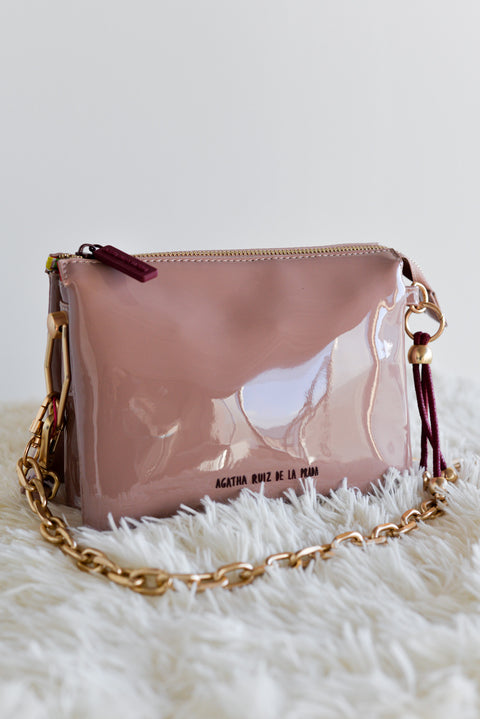 Bolso Bandolera Tres Cuerpos Charol - Agatha Ruiz De La Prada