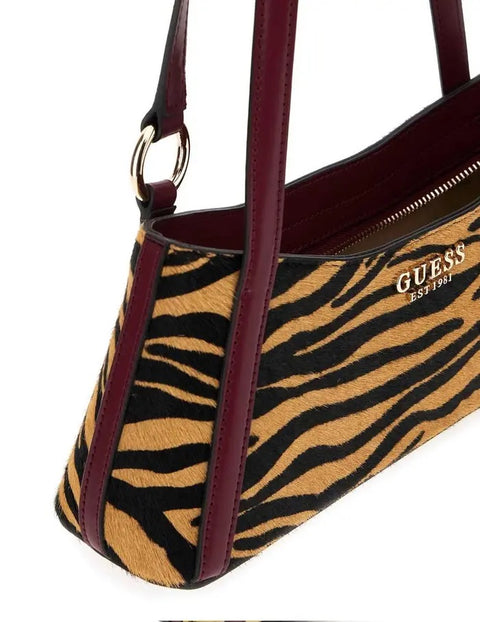 Bolso De Hombro Domitilla Cebra - Guess