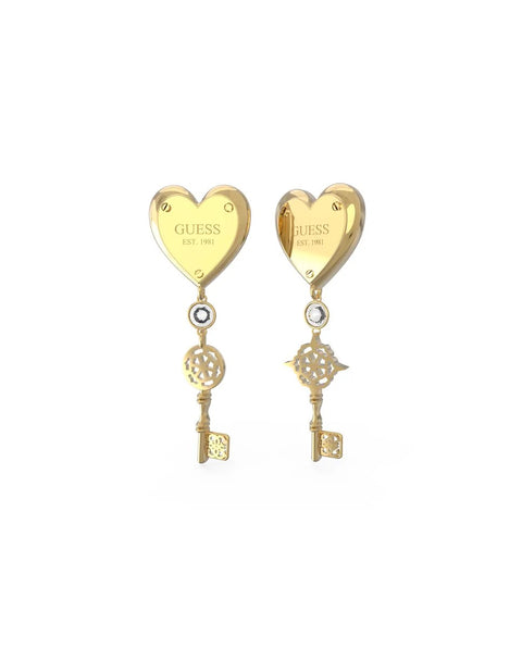 Pendientes All You Need Is Love Llaves Oro - Guess