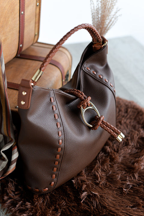 Bolso Hobo Trenza Abalorio - Noco