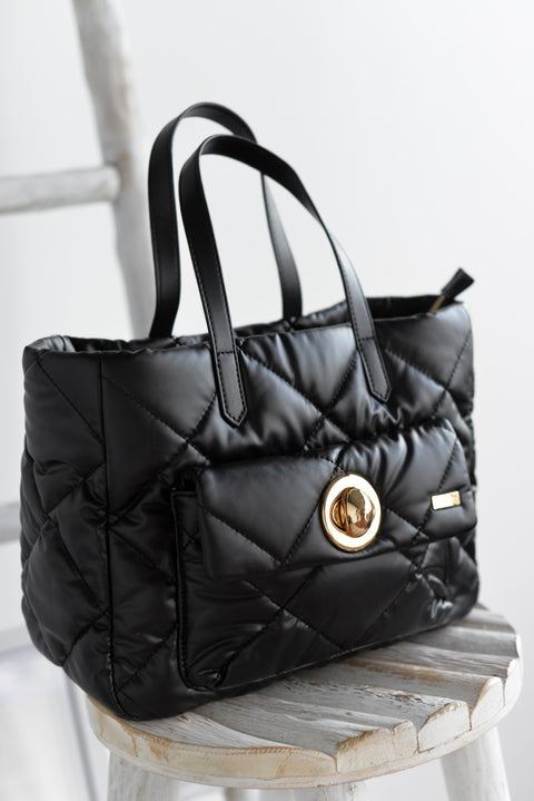 Bolso De Mano Acolchado Cierre - Noco