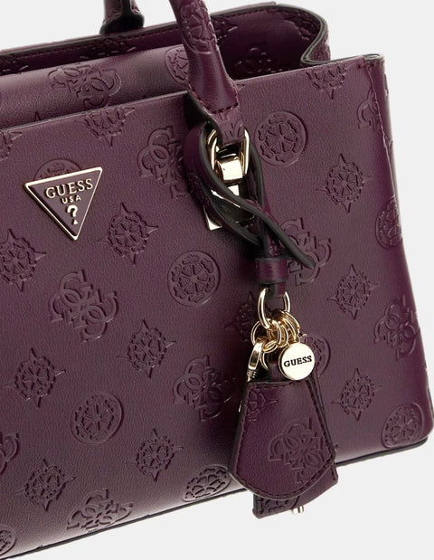 Bolso De Mano Tisha Logo Burdeos - Guess