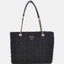 Bolso Shopper Giully Acolchada Tweed Negra - Guess