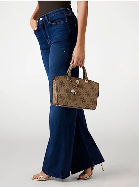 Bolso De Mano Queensland Logo Latte - Guess