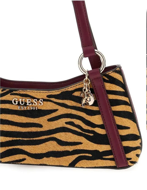 Bolso De Hombro Domitilla Cebra - Guess