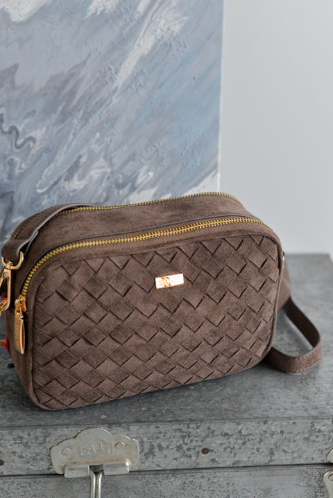 Bolso Bandolera Ante Trenzado - Noco