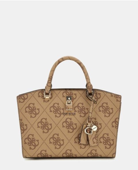 Bolso De Mano Queensland Logo Latte - Guess