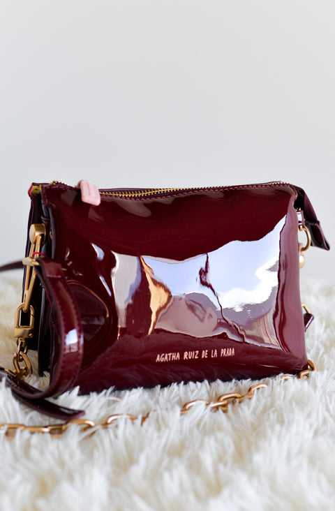 Bolso Bandolera Tres Cuerpos Charol - Agatha Ruiz De La Prada