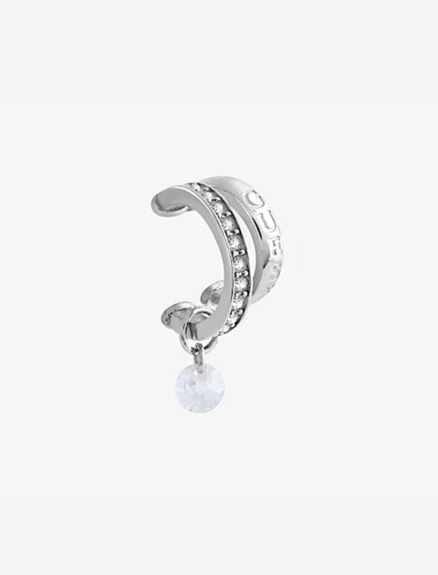 Piercing Doble Plata Crazy Earrings - Guess