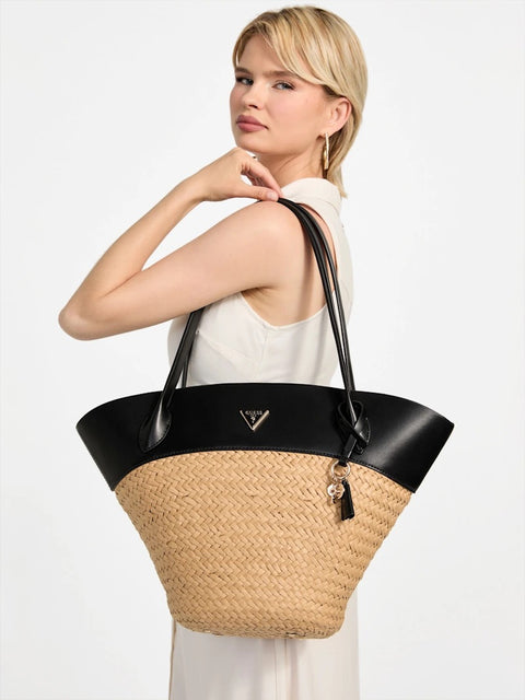 Bolso Shopper Venere Natural/Negro - Guess