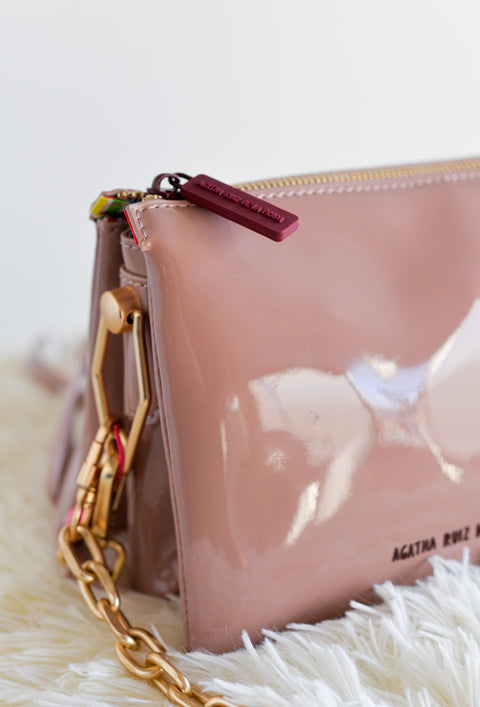 Bolso Bandolera Tres Cuerpos Charol - Agatha Ruiz De La Prada