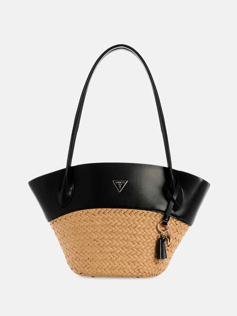 Bolso Shopper Venere Natural/Negro - Guess
